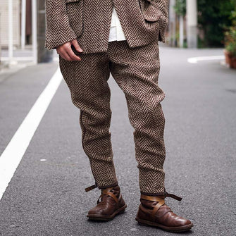 PT-CA114 / WOOL HERRINGBONE PANTS